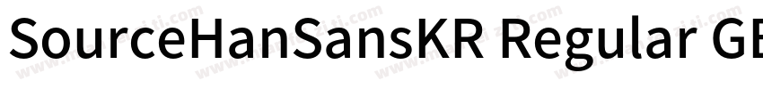 SourceHanSansKR Regular GBpc EUC H字体转换